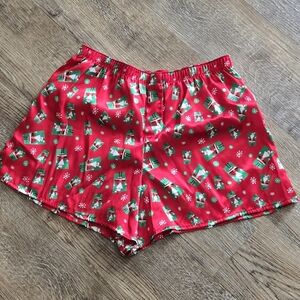 Red Christmas Print Women's Shorts